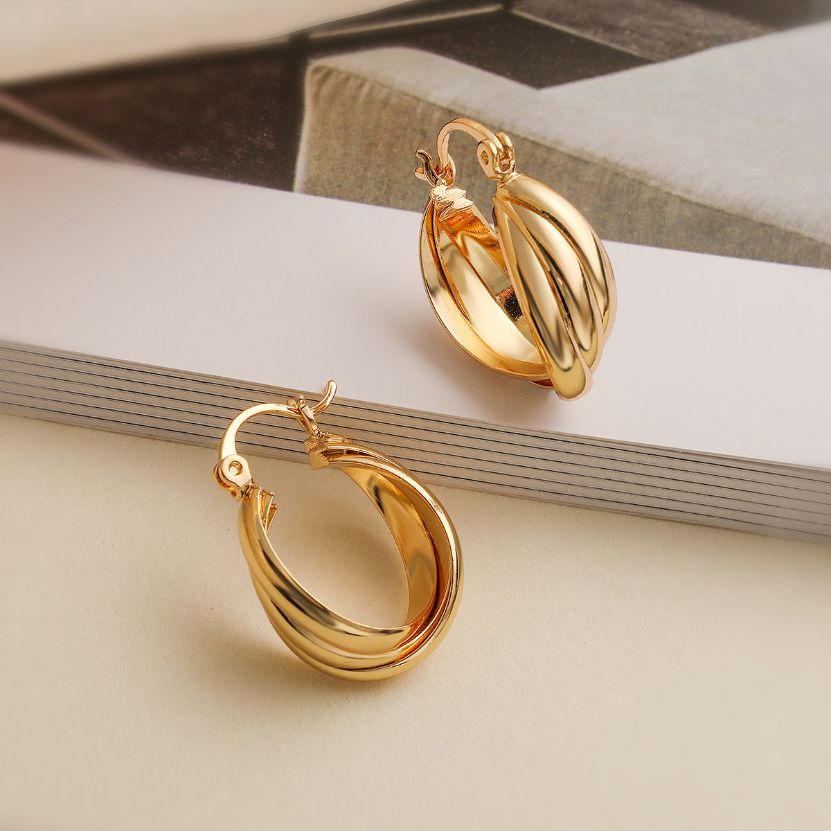 Geometric Big Hoop Earrings