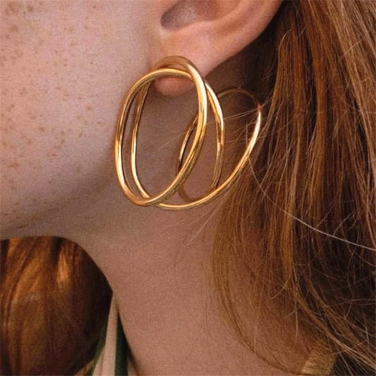 Circle Wrapping Lines Earrings