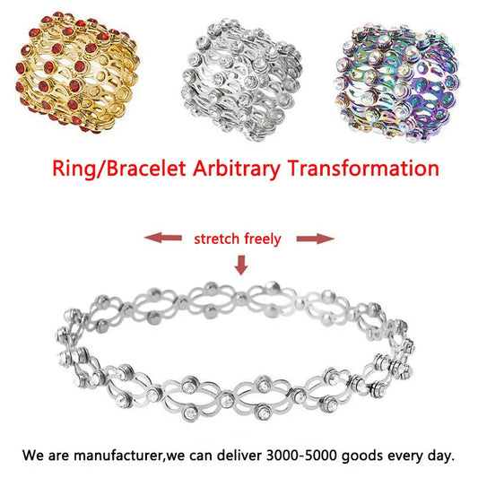 2 In 1 New Creative Magic Stretchable Ring Bracelet